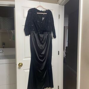 NWT | Black Sequin Evening Dress